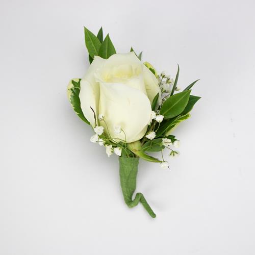 White Rose Boutonniere